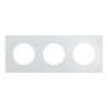 Odace M. plaque 3 postes Aluminium blanc
