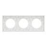 Odace M. plaque 3 postes Aluminium blanc