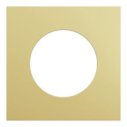 Odace Métal - plaque de finition 1 poste - effet Laiton support noir