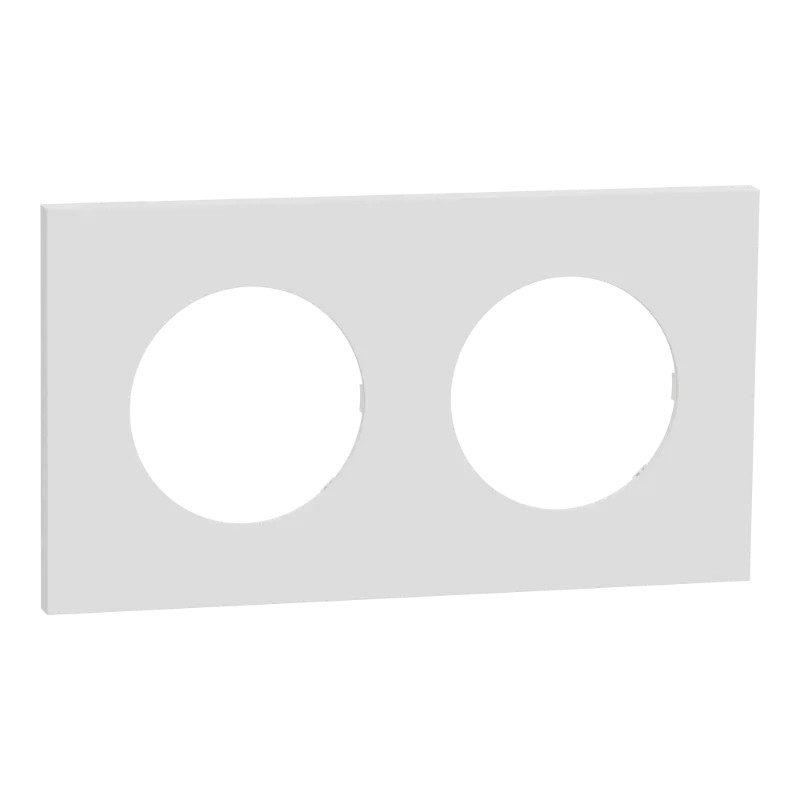 Odace M. plaque 2 postes céramique blanc