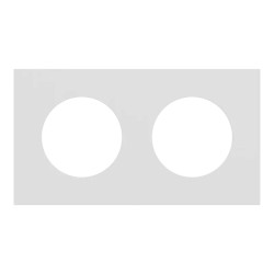 Odace M. plaque 2 postes céramique blanc