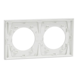 Odace M. plaque 2 postes céramique blanc