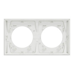 Odace M. plaque 2 postes céramique blanc