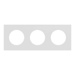 Odace M. plaque 3 postes céramique blanc