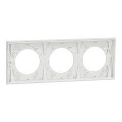 Odace M. plaque 3 postes céramique blanc