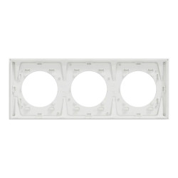Odace M. plaque 3 postes céramique blanc