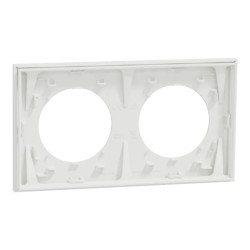 Odace - lot de 84 plaques de finition 2 postes - couleur Blanc craie