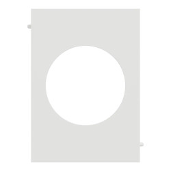 Odace Architecte - plaque de finition centrale - couleur Blanc craie