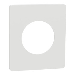 Odace Architecte - plaque de finition 1 poste - couleur Blanc craie