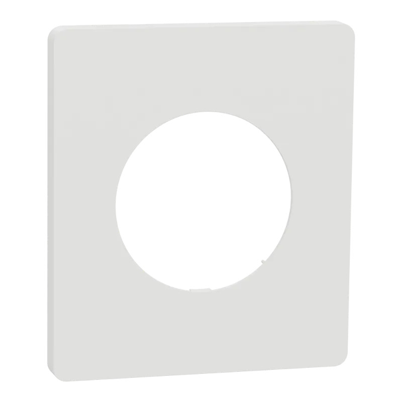 Odace Architecte - plaque de finition 1 poste - couleur Blanc craie