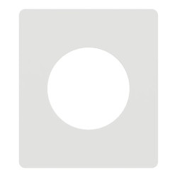 Odace Architecte - plaque de finition 1 poste - couleur Blanc craie