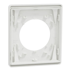 Odace Architecte - plaque de finition 1 poste - couleur Blanc craie