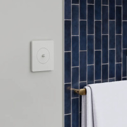 Odace Architecte - plaque de finition 1 poste - couleur Blanc craie