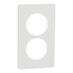 Odace Archi. Plaque 2 postes 57mm blanc