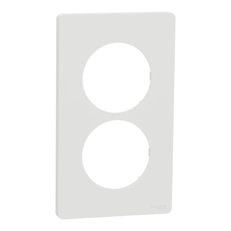 Odace Archi. Plaque 2 postes 57mm blanc