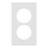 Odace Archi. Plaque 2 postes 57mm blanc