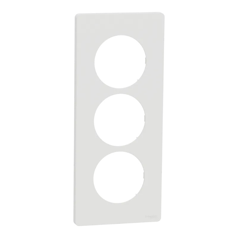 Odace Archi. Plaque 3 postes 57mm blanc