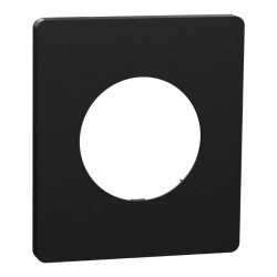 Odace Architecte - plaque de finition 1 poste - couleur Noir onyx