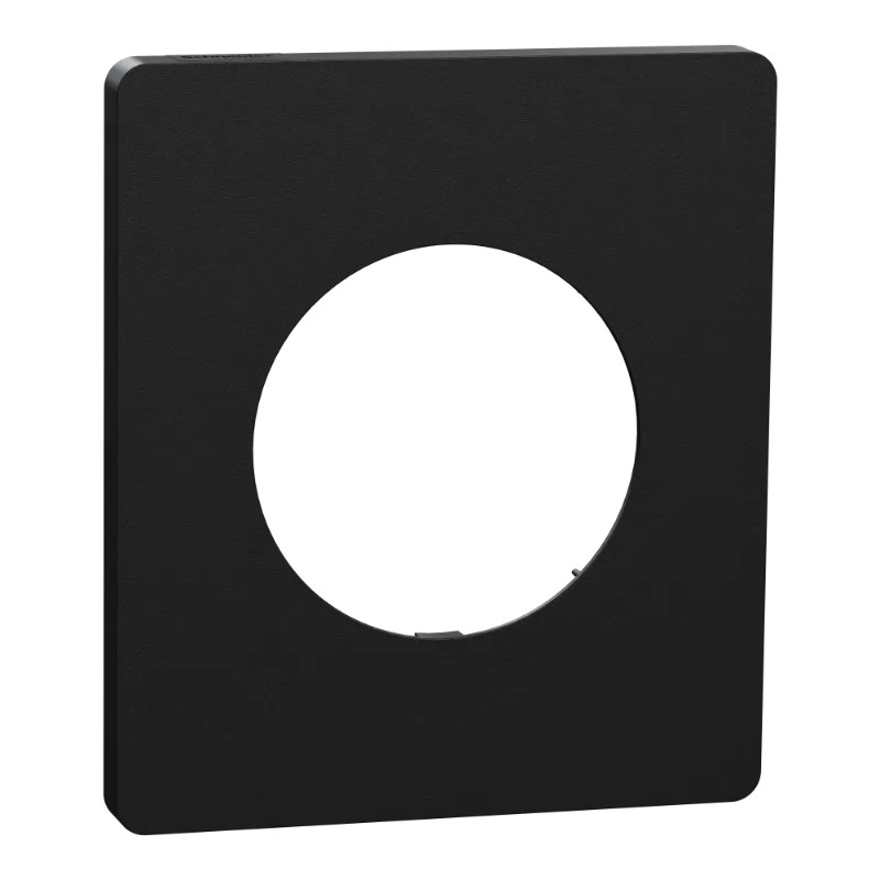 Odace Architecte - plaque de finition 1 poste - couleur Noir onyx