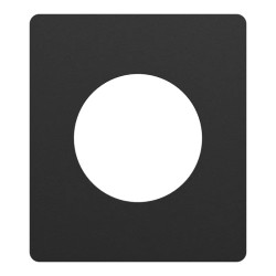 Odace Architecte - plaque de finition 1 poste - couleur Noir onyx