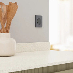 Odace Architecte - plaque de finition 1 poste - couleur Noir onyx