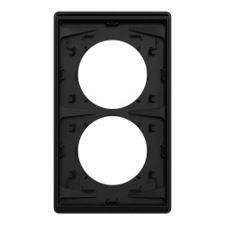 Odace Architecte - plaque 2 postes entraxe spécifique 57mm - Noir onyx
