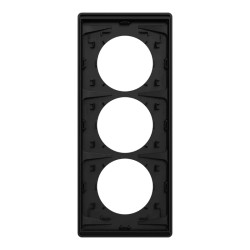 Odace Architecte - plaque 3 postes entraxe spécifique 57mm - Noir onyx