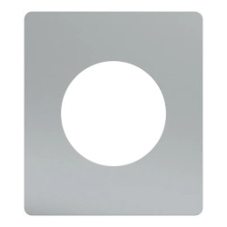 Odace Architecte - plaque de finition 1 poste - effet Titane