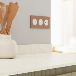 Odace Architecte - plaque de finition centrale - effet Cuivre