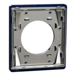 Odace Architecte - plaque de finition 1 poste - Bleu émaillé