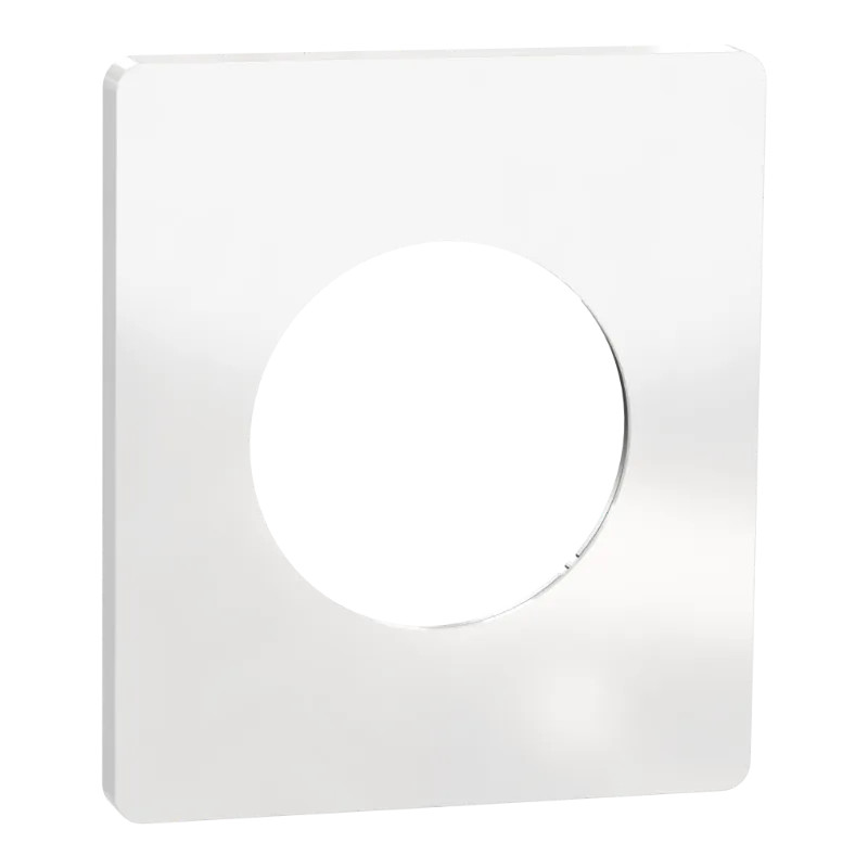 Odace Architecte - plaque de finition 1 poste - Blanc émaillé