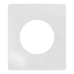 Odace Architecte - plaque de finition 1 poste - Blanc émaillé