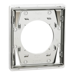 Odace Architecte - plaque de finition 1 poste - Blanc émaillé