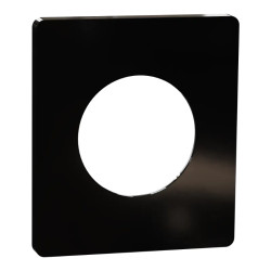 Odace Architecte - plaque de finition 1 poste - Noir émaillé