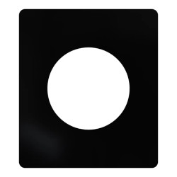 Odace Architecte - plaque de finition 1 poste - Noir émaillé