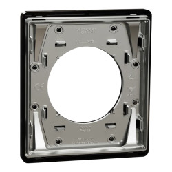 Odace Architecte - plaque de finition 1 poste - Noir émaillé