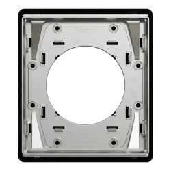 Odace Architecte - plaque de finition 1 poste - Noir émaillé