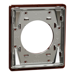 Odace Architecte - plaque de finition 1 poste - Sienne émaillé