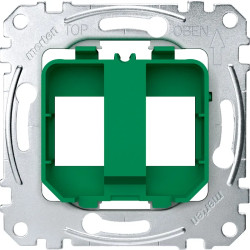 Méca RJ45x2 Keystone vert - MEG4566-0004 Schneider Electric