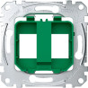 Méca RJ45x2 Keystone vert - MEG4566-0004 Schneider Electric
