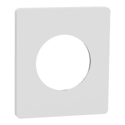 Odace Architecte - plaque de finition 1 poste - effet Céramique Blanc