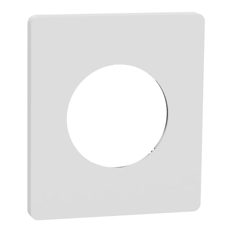 Odace Architecte - plaque de finition 1 poste - effet Céramique Blanc