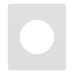 Odace Architecte - plaque de finition 1 poste - effet Céramique Blanc