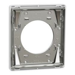 Odace Architecte - plaque de finition 1 poste - effet Céramique Blanc