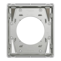 Odace Architecte - plaque de finition 1 poste - effet Céramique Blanc