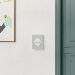 Odace Architecte - plaque de finition 1 poste - effet Céramique Blanc