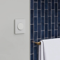 Odace Architecte - plaque de finition 1 poste - effet Céramique Blanc