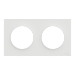 Odace Origine - plaque de finition 2 postes - couleur blanc