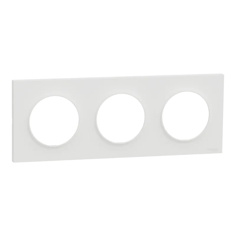 Odace Origine - plaque de finition 3 postes - couleur blanc