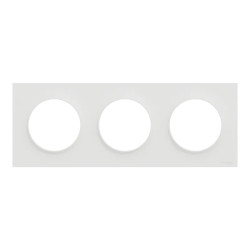 Odace Origine - plaque de finition 3 postes - couleur blanc